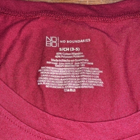 No boundaries tshirt size small (3-5) - Picture 2 of 2